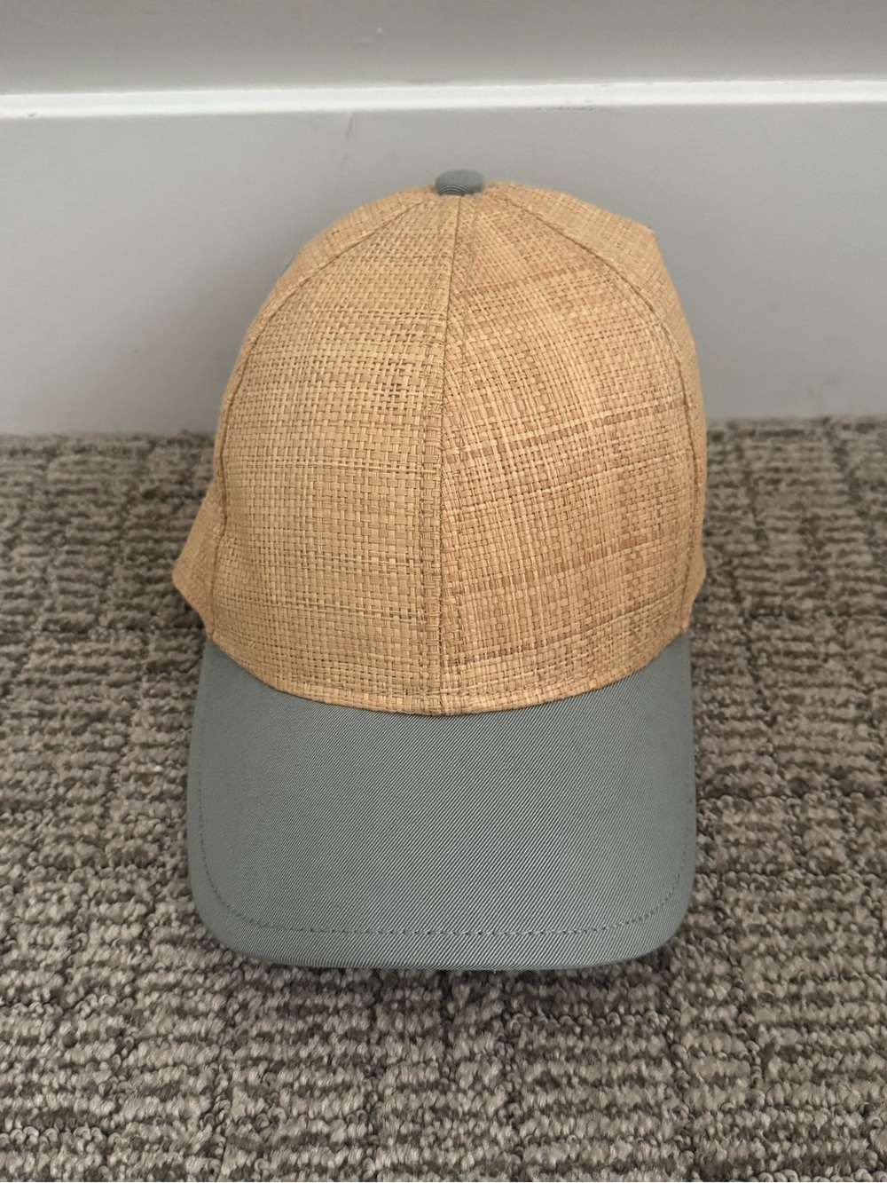 Lululemon Two-Tone Straw-Textured Baseball Cap - Natural & Gray NWOT